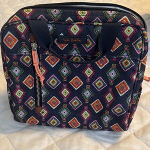 Vera Bradley Navy and Multicolor Geometric Travel Bag